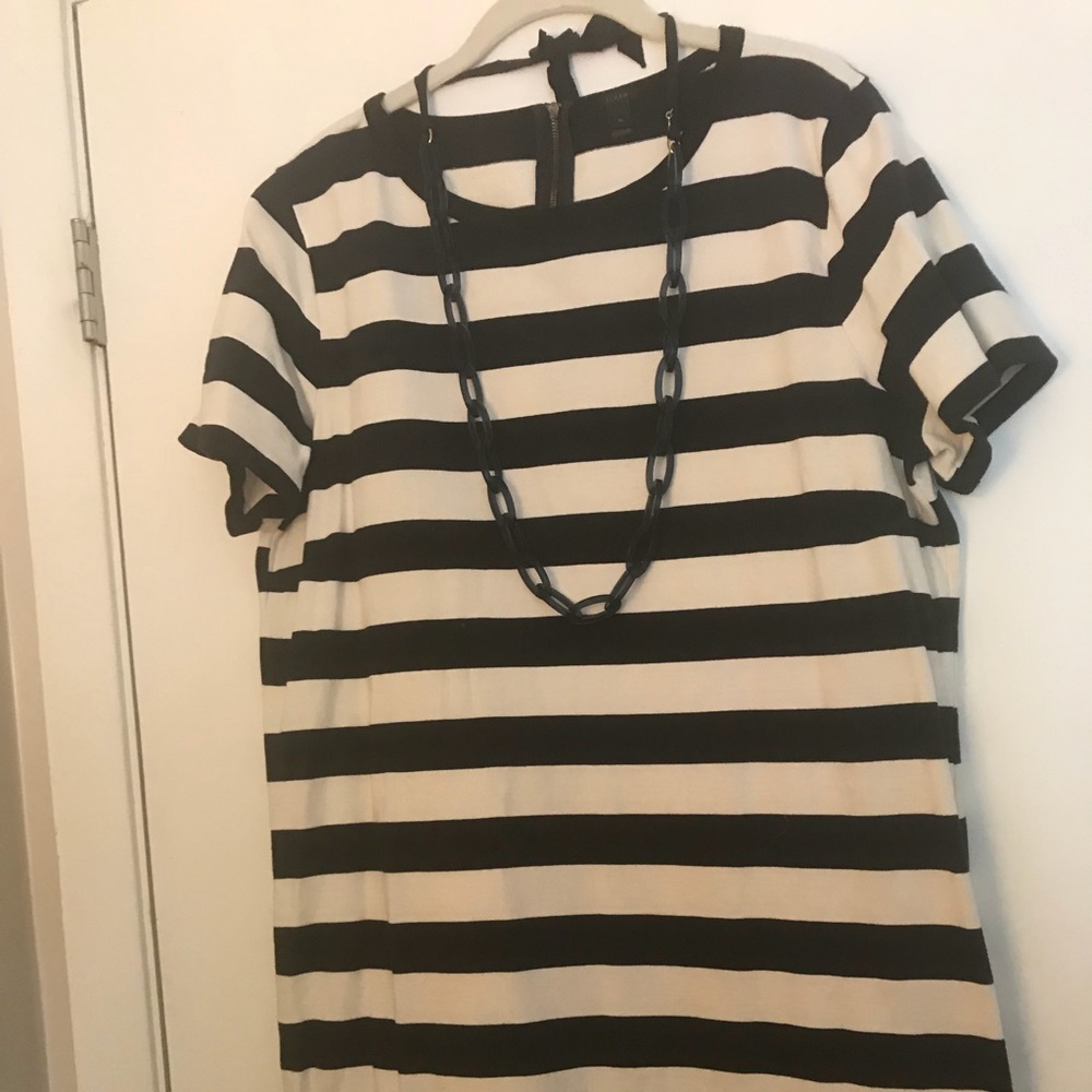 J.Crew rugby style navy stripe dress XL
